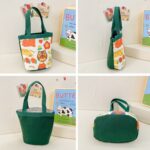 Bolso de lona con dibujos animados para niños, bolso Bento con Graffiti, bolso para padres e hijos, Model 2 (Green) - Imagen 4