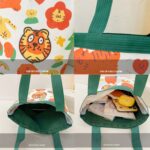 Bolso de lona con dibujos animados para niños, bolso Bento con Graffiti, bolso para padres e hijos, Model 2 (Green) - Imagen 5