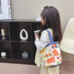 Bolso de lona con dibujos animados para niños, bolso Bento con Graffiti, bolso para padres e hijos, Model 2 (Green) - Imagen 7