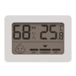 Mini medidor electrónico sonriente de temperatura y humedad para interiores del hogar con soporte, Rectangle
