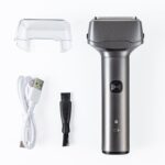 Afeitadora de barba portátil lavable con afeitadora recargable de 3 hojas para hombres