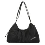 Bolsa de almacenamiento para natación con separación de ropa seca y húmeda, bolsa deportiva para ejercicios con compartimento para zapatos, Black