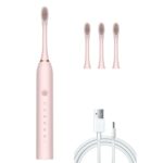 Engranaje eléctrico ultrasónico recargable de Flosser 6 de los cepillos de dientes de la cerda suave con 4 cepillos