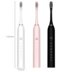 Engranaje eléctrico ultrasónico recargable de Flosser 6 de los cepillos de dientes de la cerda suave con 4 cepillos - Imagen 2
