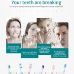 Engranaje eléctrico ultrasónico recargable de Flosser 6 de los cepillos de dientes de la cerda suave con 4 cepillos - Imagen 14