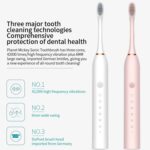 Engranaje eléctrico ultrasónico recargable de Flosser 6 de los cepillos de dientes de la cerda suave con 4 cepillos - Imagen 3