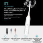 Engranaje eléctrico ultrasónico recargable de Flosser 6 de los cepillos de dientes de la cerda suave con 4 cepillos - Imagen 8