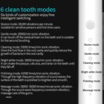 Engranaje eléctrico ultrasónico recargable de Flosser 6 de los cepillos de dientes de la cerda suave con 4 cepillos - Imagen 10