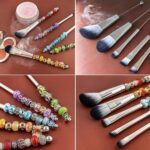 El sistema de cepillo moldeado DIY del maquillaje de la manija del metal 5 en 1 se ruboriza el cepillo inclinado de la sombra de ojos del polvo flojo, Silver - Imagen 6