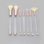 Juego de brochas de maquillaje de cristal 7 en 1 con mango vacío, cepillos de arena para cosméticos - Imagen 2
