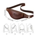 Bull Captain Retro Crazy Horse cuero hombres cintura bolso hombro bolso bandolera - Imagen 2