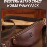 Bull Captain Retro Crazy Horse cuero hombres cintura bolso hombro bolso bandolera - Imagen 3