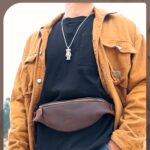 Bull Captain Retro Crazy Horse cuero hombres cintura bolso hombro bolso bandolera - Imagen 8