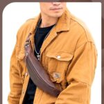 Bull Captain Retro Crazy Horse cuero hombres cintura bolso hombro bolso bandolera - Imagen 9