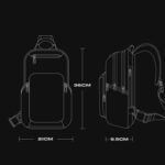 BANGE BG-7718 Bolso tipo cartera para hombre, bolso de pecho, mochila deportiva informal de gran capacidad con un solo hombro - Imagen 3