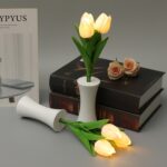 Tulipán LED luz nocturna decoración interior lámpara para dormir simulación flor luz ambiental, Tulip - Imagen 5