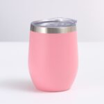 Taza de cáscara de huevo de acero inoxidable Mini taza aislada al vacío de doble capa en forma de U, 12oz 354ML
