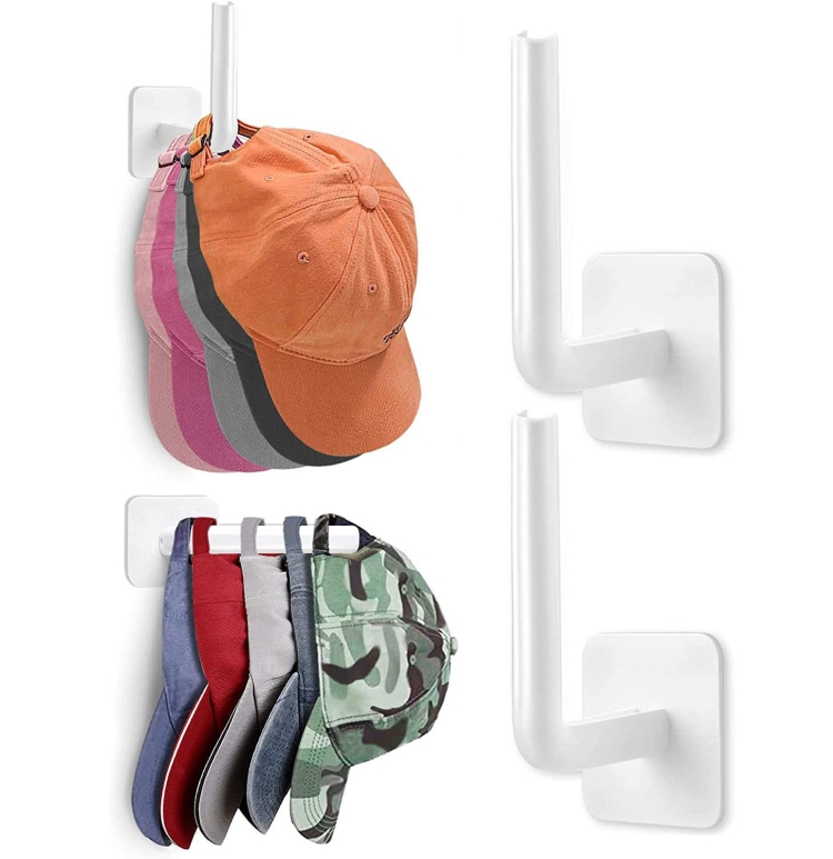 TBD0604250101B.jpg Gancho para estante colgante autoadhesivo para pared, sombrero de béisbol, 2 uds. - Imagen 1