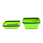 Bandeja magnética plegable de las piezas del silicón cuadrado para las pequeñas piezas y herramientas, Green