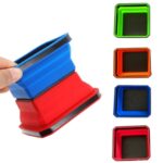 Bandeja magnética plegable de las piezas del silicón cuadrado para las pequeñas piezas y herramientas, Green - Imagen 3