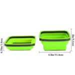 Bandeja magnética plegable de las piezas del silicón cuadrado para las pequeñas piezas y herramientas, Green - Imagen 4