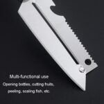 Cuchillo de pelar multifuncional de acero inoxidable, raspador de frutas y verduras para el hogar, abridor de botellas - Imagen 5