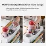 Estante de almacenamiento de plástico con carrito móvil de 5 capas para estanterías verticales de libros para estudiantes - Imagen 4