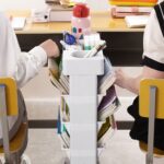 Estante de almacenamiento de plástico con carrito móvil de 5 capas para estanterías verticales de libros para estudiantes - Imagen 5