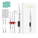 Escalador Dental eléctrico ultrasónico, limpiador de placa de dientes, eliminación de piedra Dental con luz LED, Pacakge B with Accessories