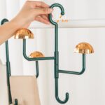 Estante giratorio para sombreros y ropa con forma de seta, sin perforaciones, ganchos sin rastro, estante de almacenamiento multifuncional para bufandas y bolsas para el hogar - Imagen 4