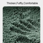 Alfombrilla absorbente de chenilla fina para puerta de dormitorio, alfombrilla para bañera, alfombrilla antideslizante para pies para baño, 40x60cm - Imagen 3