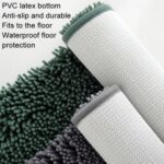 Alfombrilla absorbente de chenilla fina para puerta de dormitorio, alfombrilla para bañera, alfombrilla antideslizante para pies para baño, 50x80cm - Imagen 5