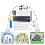 Juego de soporte para arco de globos de 108 x 120 pulgadas, accesorios de decoración para fiestas navideñas