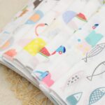 10 unids/paquete 25x25cm pañuelo de gasa con estampado de alta densidad de doble capa toalla babeante para niños pequeños - Imagen 6