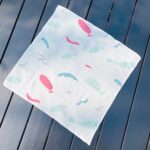10 unids/paquete 25x25cm pañuelo de gasa con estampado de alta densidad de doble capa toalla babeante para niños pequeños - Imagen 8