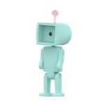 Mini astronauta magnético LED luz nocturna escritorio bloque de construcción adornos lámpara de escritorio, Square Blue