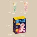 Mini astronauta magnético LED luz nocturna escritorio bloque de construcción adornos lámpara de escritorio, Square Blue - Imagen 3