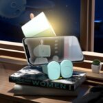 Mini astronauta magnético LED luz nocturna escritorio bloque de construcción adornos lámpara de escritorio, Square Blue - Imagen 8