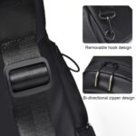 WEIXIER 2122 Bolso bandolera informal de un solo hombro, bolso impermeable para motocicleta de gran capacidad - Imagen 5