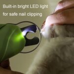 Cortauñas LED para mascotas, cortauñas para perros y gatos con pulidor de uñas, White - Imagen 6