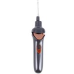 Juego de Herramientas de limpieza de oídos para niños con pala eléctrica LED mejorada luminosa, Luminous Upgraded (Black Gray)