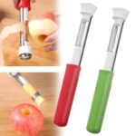 Herramienta de bombeo y pelado de frutas 2 en 1, descorazonador de verduras de acero inoxidable - Imagen 2