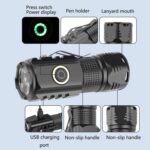 3LED Luz fuerte TYPE-C Carga Conveniente Mini linterna multifunción - Imagen 4