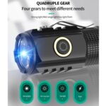 3LED Luz fuerte TYPE-C Carga Conveniente Mini linterna multifunción - Imagen 6