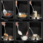 Kacheeg Hogar Espátula de Acero Inoxidable Utensilios de Cocina Herramientas de Cocina, Frying Spatula - Imagen 10