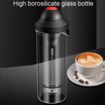 Kacheeg Batidor de café eléctrico de acero inoxidable Mezclador de espuma de leche para batir portátil - Imagen 6