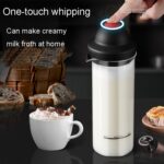Kacheeg Batidor de café eléctrico de acero inoxidable Mezclador de espuma de leche para batir portátil - Imagen 7