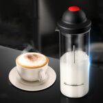 Kacheeg Batidor de café eléctrico de acero inoxidable Mezclador de espuma de leche para batir portátil - Imagen 10
