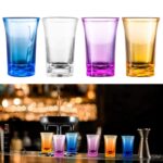Mini vaso de licor colorido acrílico para fiesta en barra de 35ml, Blue - Imagen 2