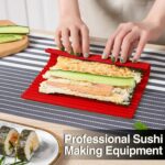 Molde de rollo de mano de cortina de Sushi de silicona, herramienta Kimbap de doble cara - Imagen 3